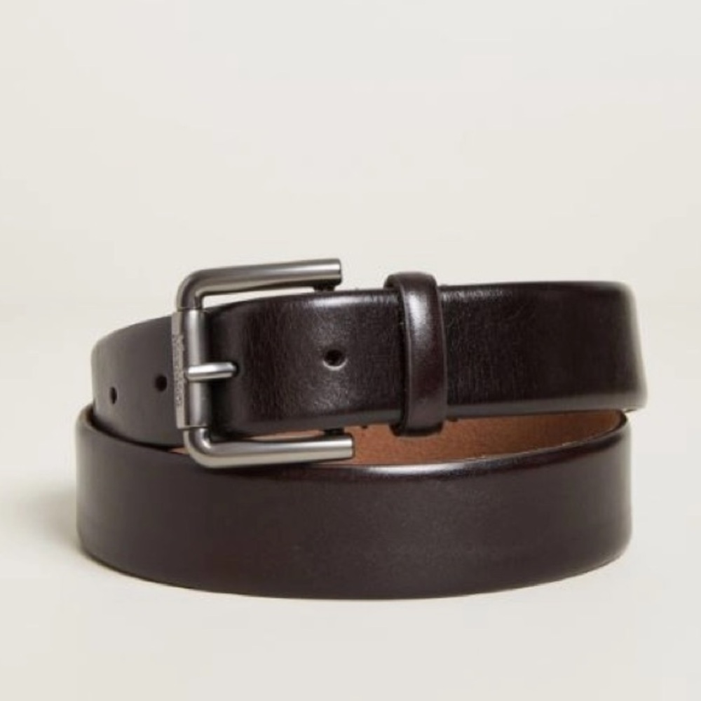 NWOT Max Mara Runway Genuine Leather Belt Size: Medium Dark Brown